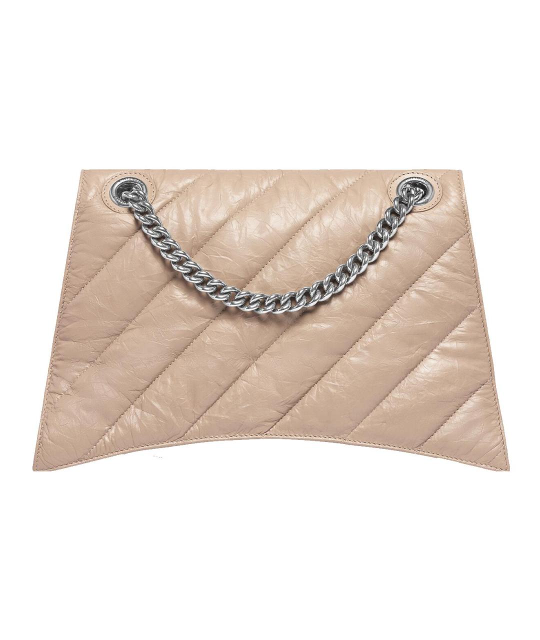 BALENCIAGA Бежевая кожаная сумка через плечо, фото 4