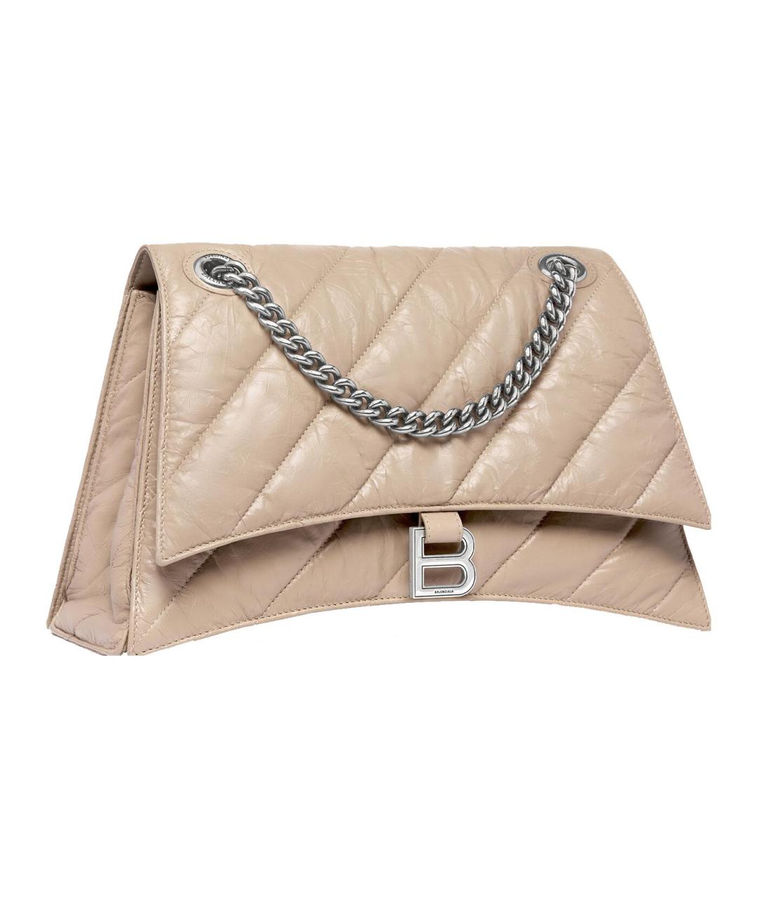 BALENCIAGA Бежевая кожаная сумка через плечо, фото 2