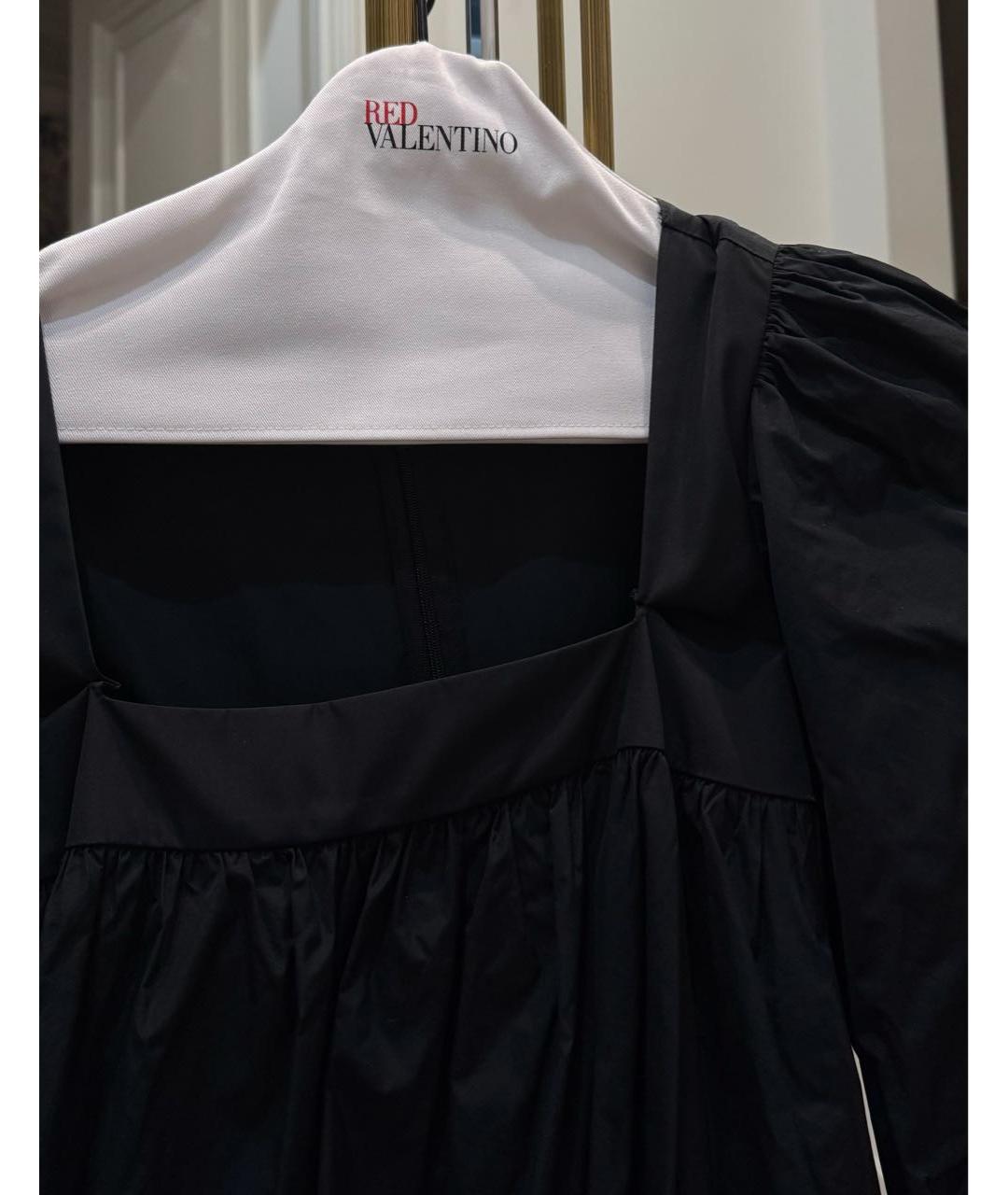 RED VALENTINO Черное полиэстеровое вечернее платье, фото 4