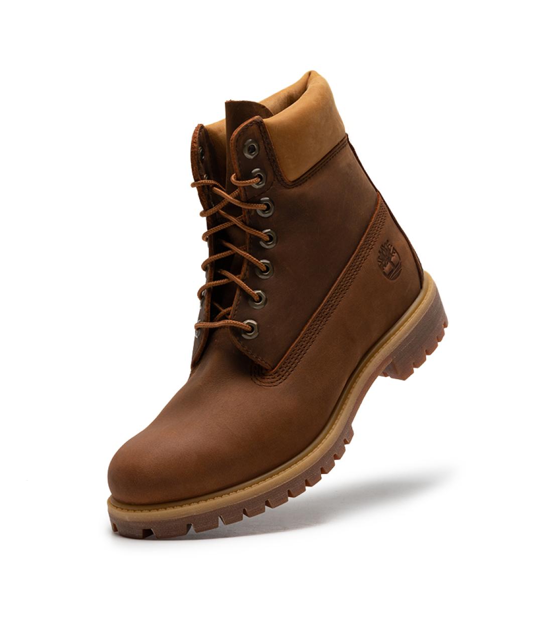 TIMBERLAND Коричневые нубуковые высокие ботинки, фото 3