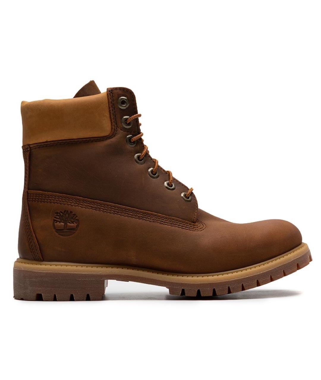 TIMBERLAND Коричневые нубуковые высокие ботинки, фото 1