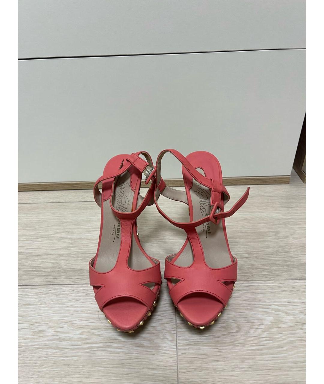 LE SILLA Коралловые нубуковые босоножки, фото 2