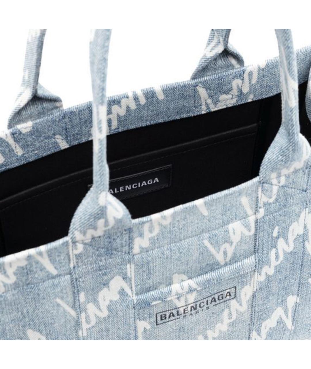 BALENCIAGA Голубая сумка через плечо, фото 6