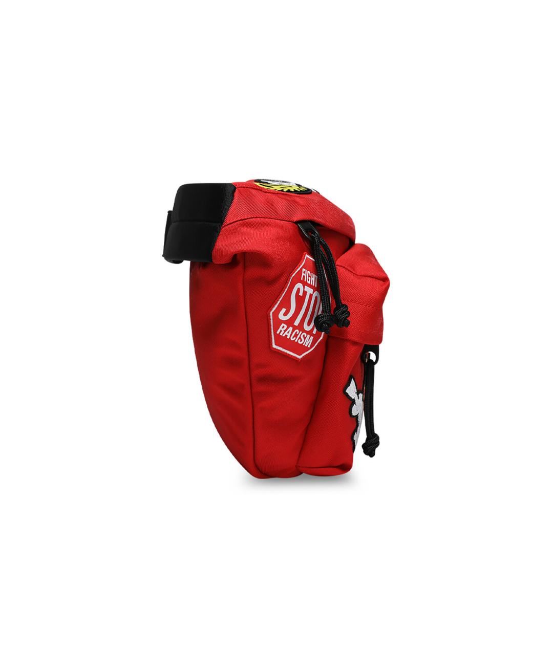 BALENCIAGA Красная тканевая поясная сумка, фото 3