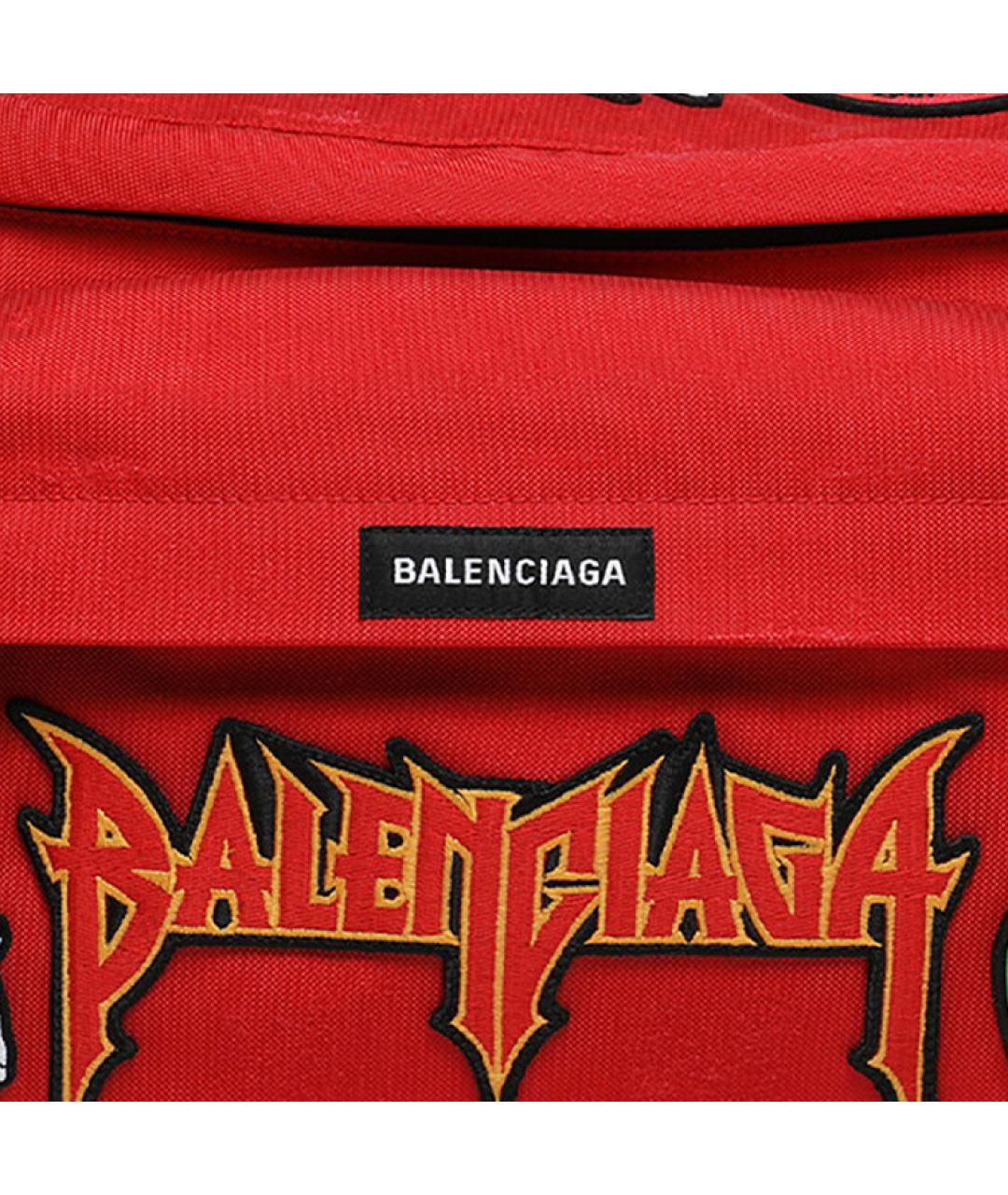 BALENCIAGA Красная тканевая поясная сумка, фото 6