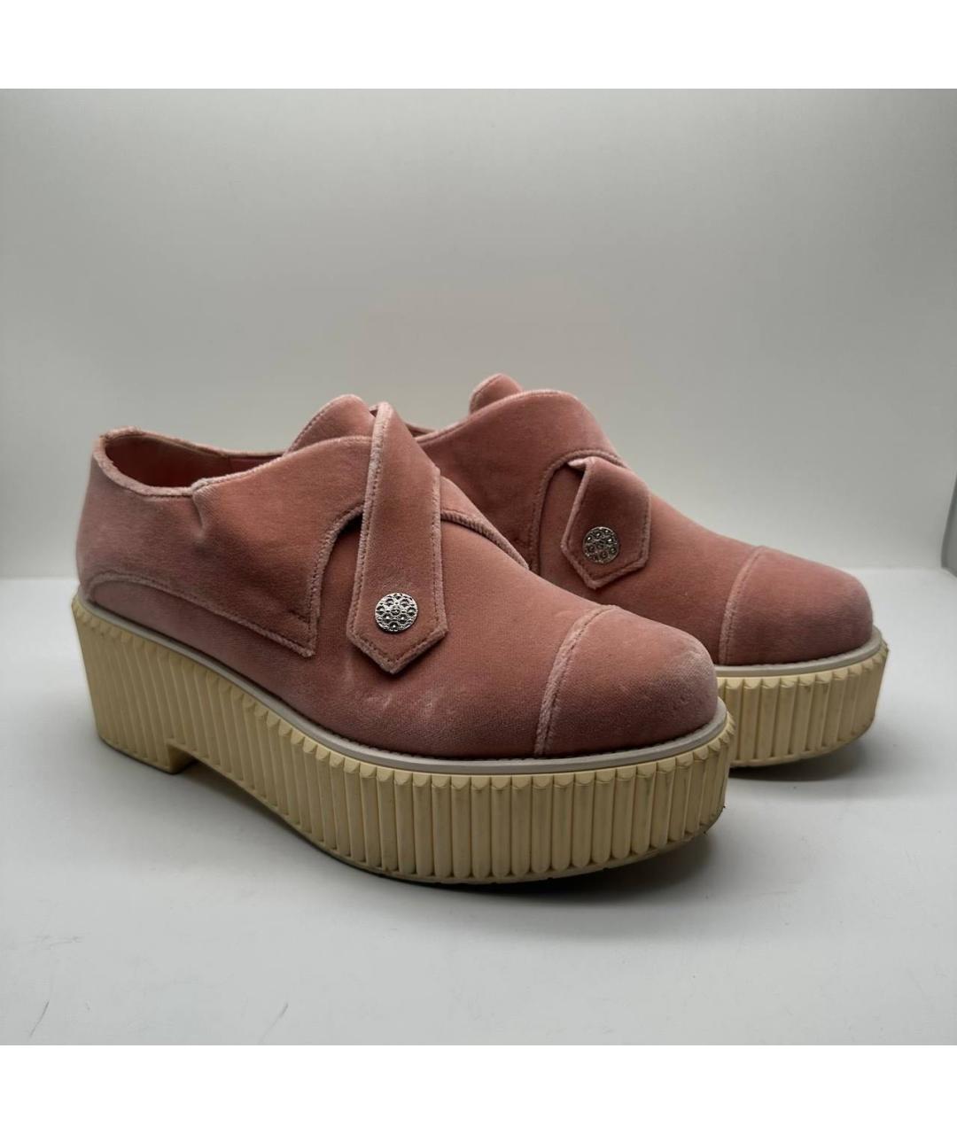 CHANEL Розовые замшевые лоферы, фото 5