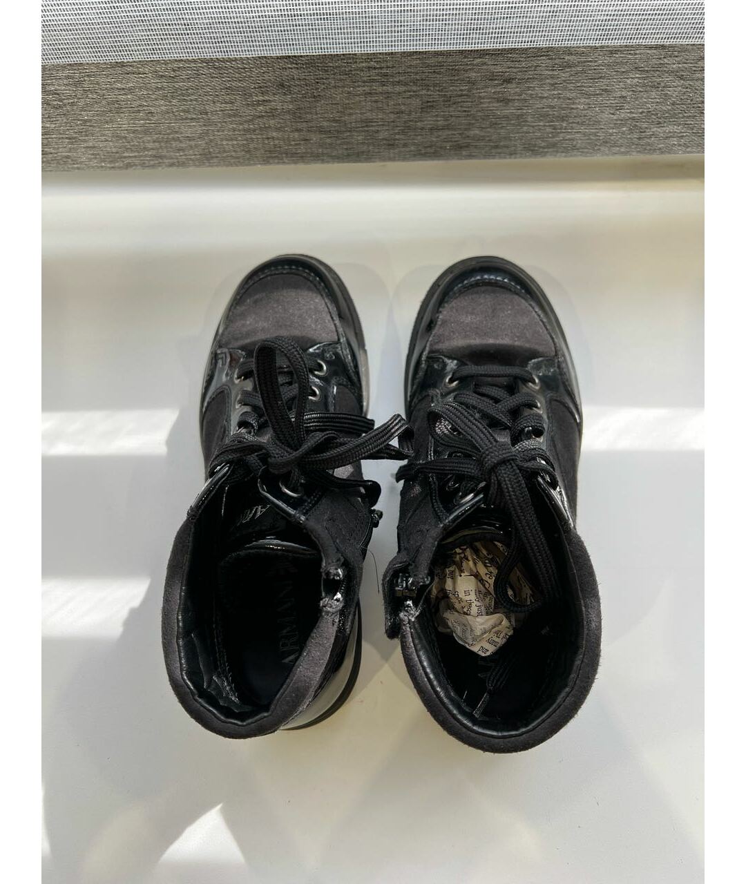 ARMANI JUNIOR Черные замшевые ботинки, фото 3