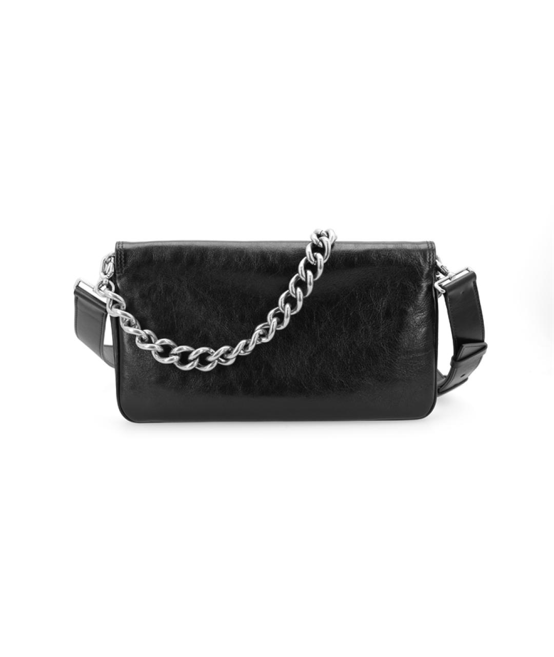 BALENCIAGA Черная кожаная сумка через плечо, фото 6