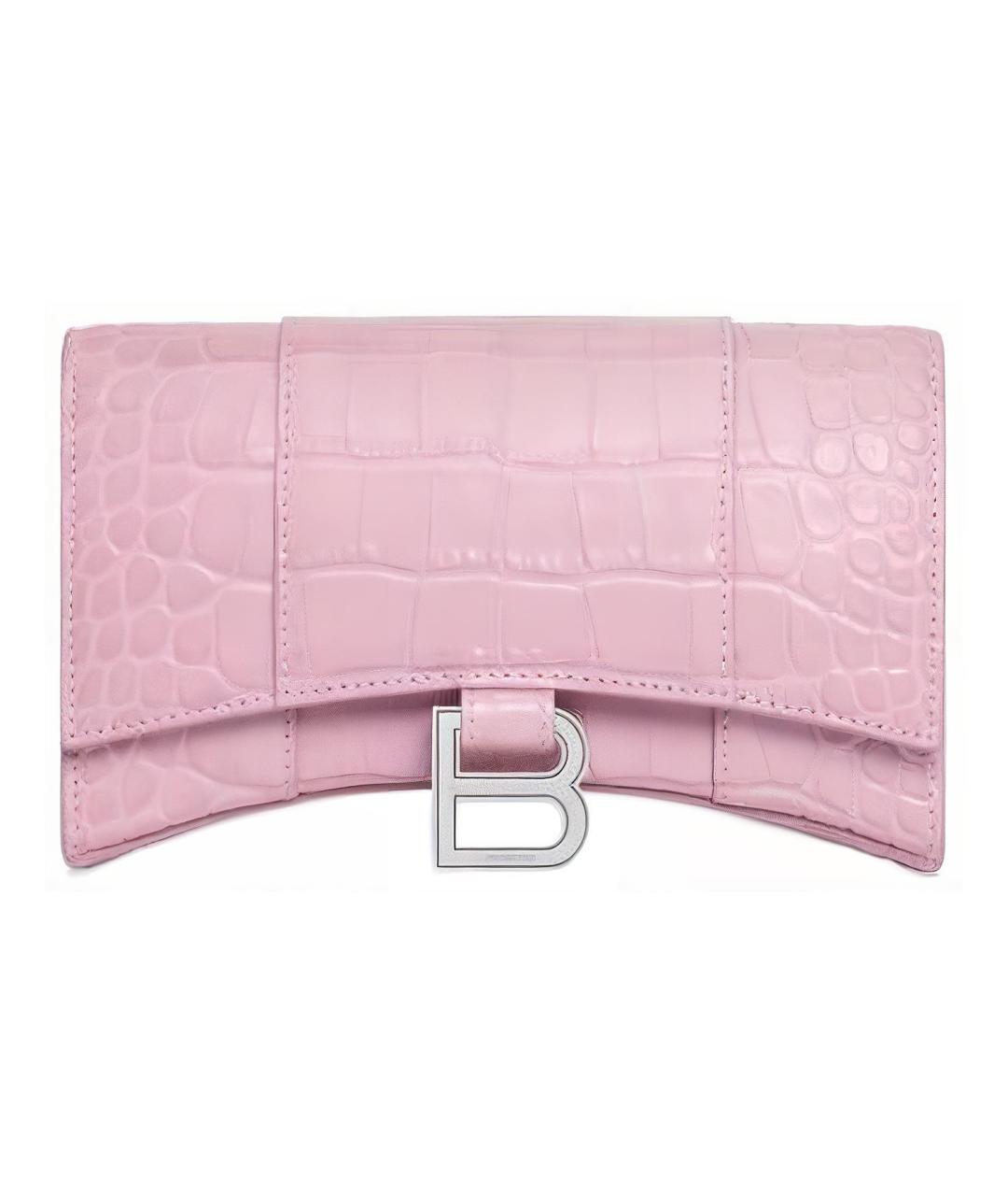 BALENCIAGA Розовая кожаная сумка через плечо, фото 1