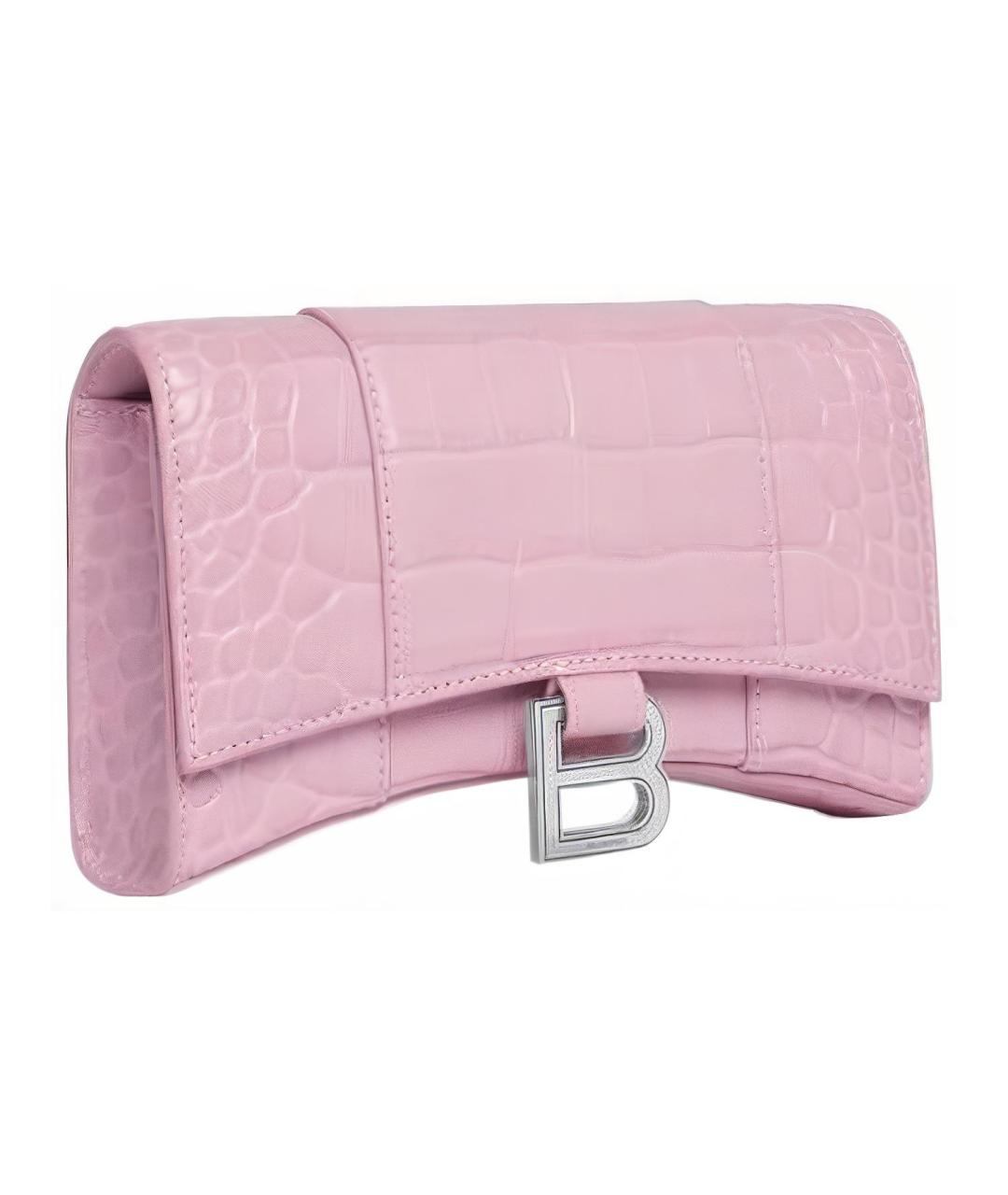 BALENCIAGA Розовая кожаная сумка через плечо, фото 2