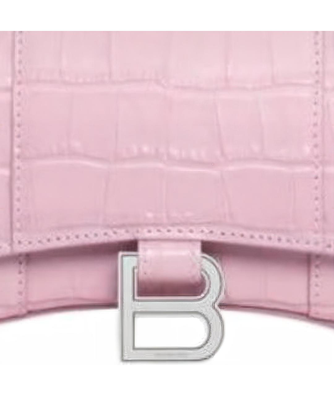 BALENCIAGA Розовая кожаная сумка через плечо, фото 6