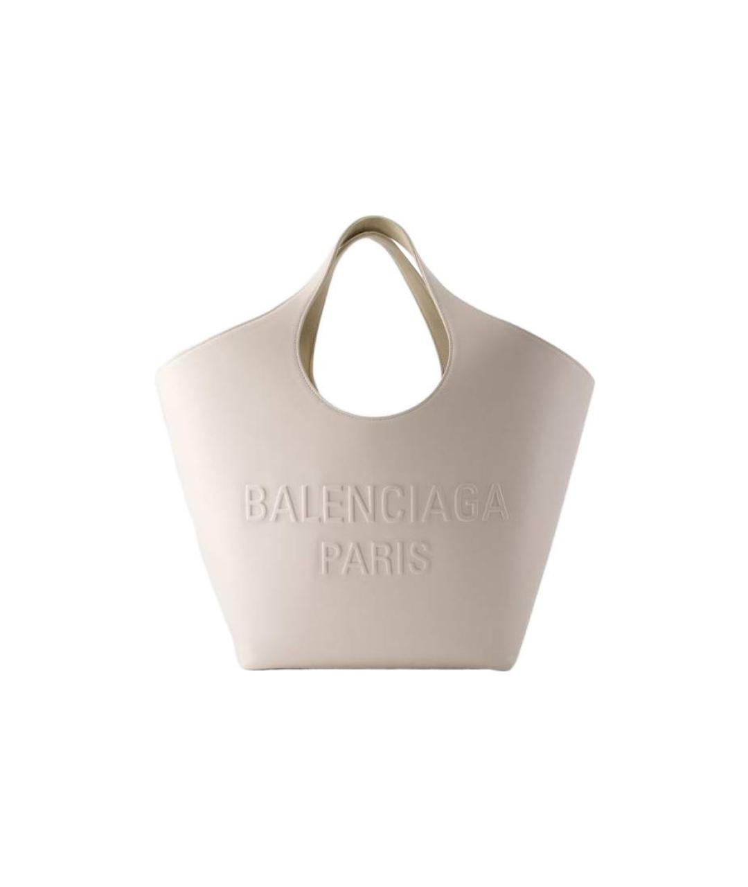 BALENCIAGA Бежевая кожаная сумка через плечо, фото 1