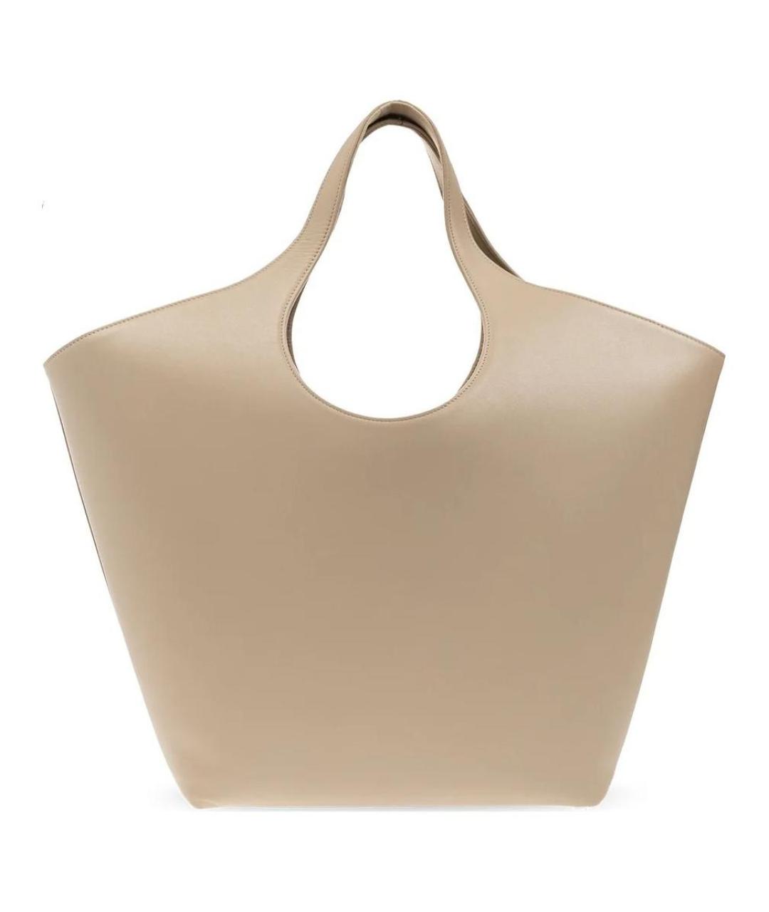 BALENCIAGA Бежевая кожаная сумка через плечо, фото 3