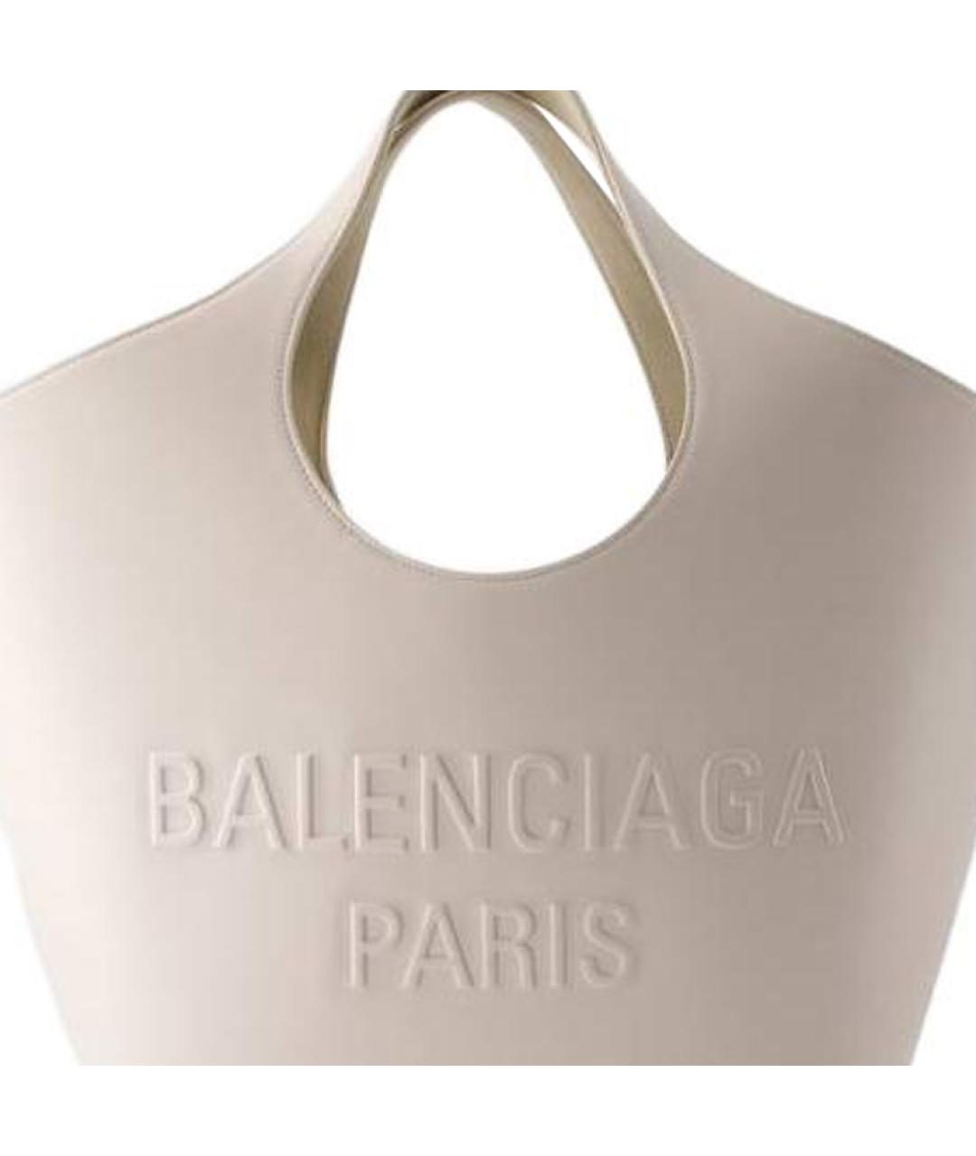 BALENCIAGA Бежевая кожаная сумка через плечо, фото 2