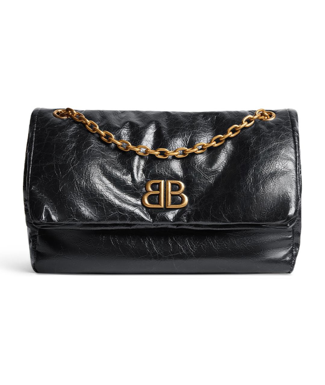 BALENCIAGA Черная кожаная сумка через плечо, фото 2