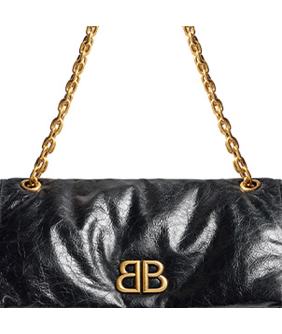 BALENCIAGA Черная кожаная сумка через плечо, фото 6