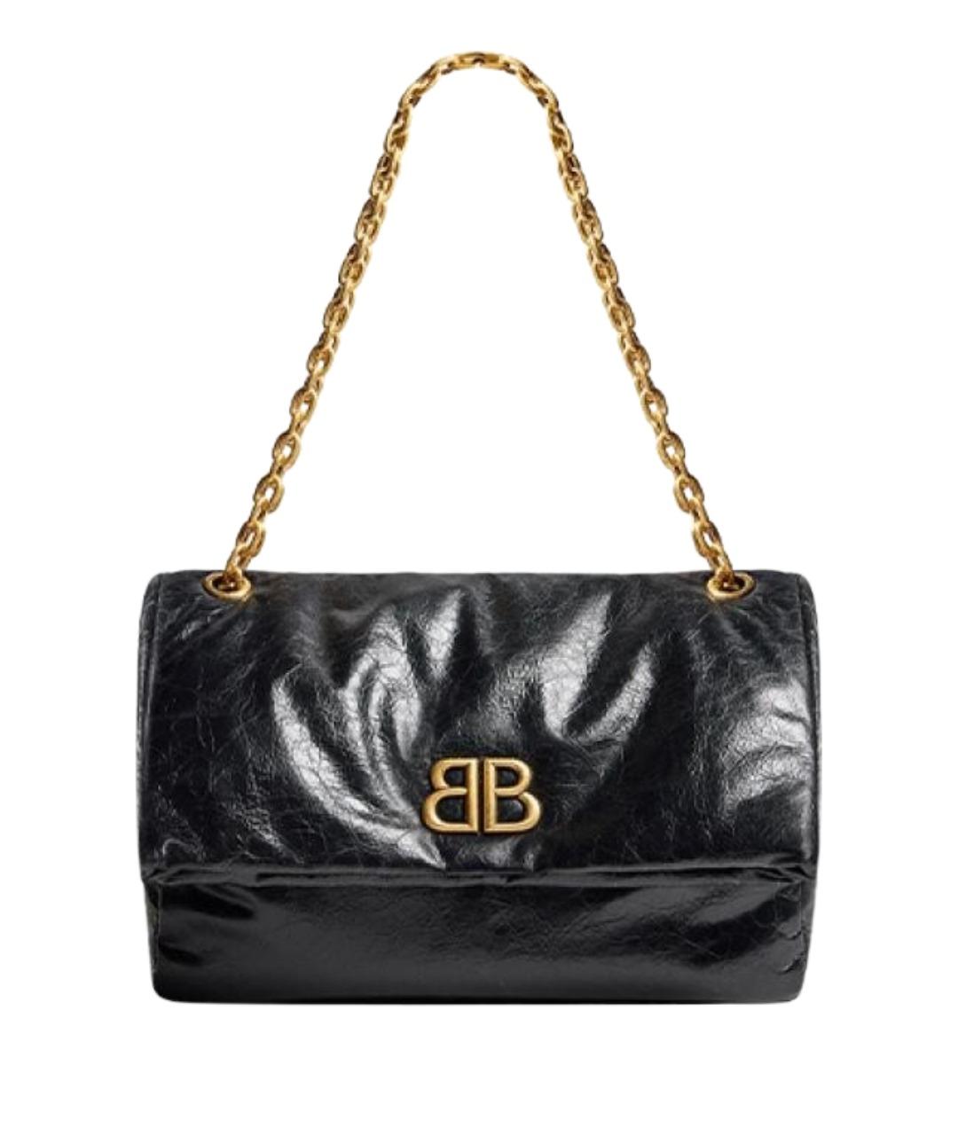 BALENCIAGA Черная кожаная сумка через плечо, фото 1