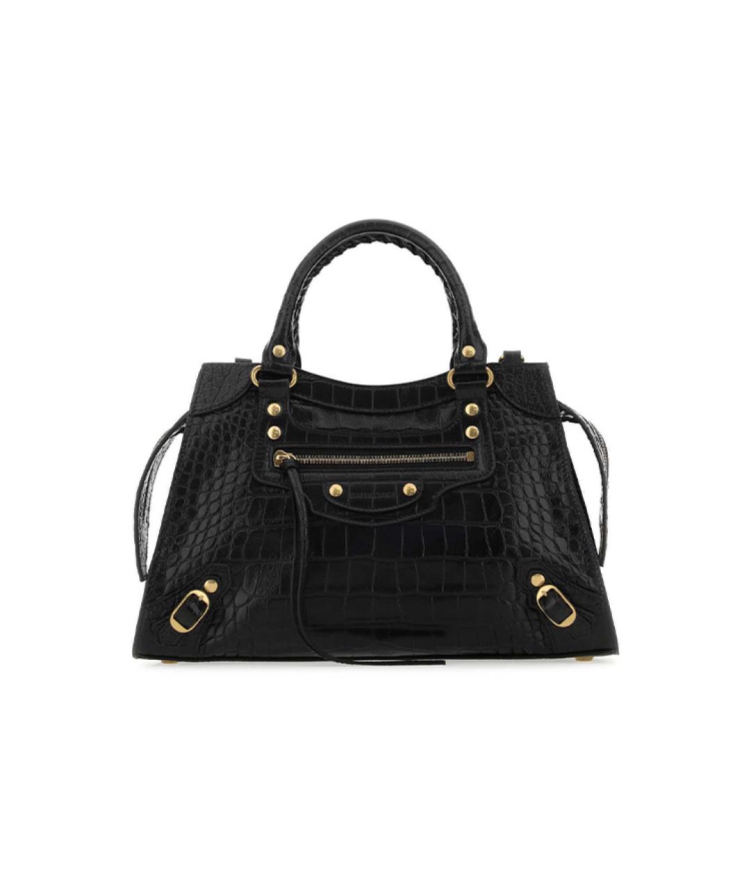 BALENCIAGA Черная кожаная сумка через плечо, фото 1