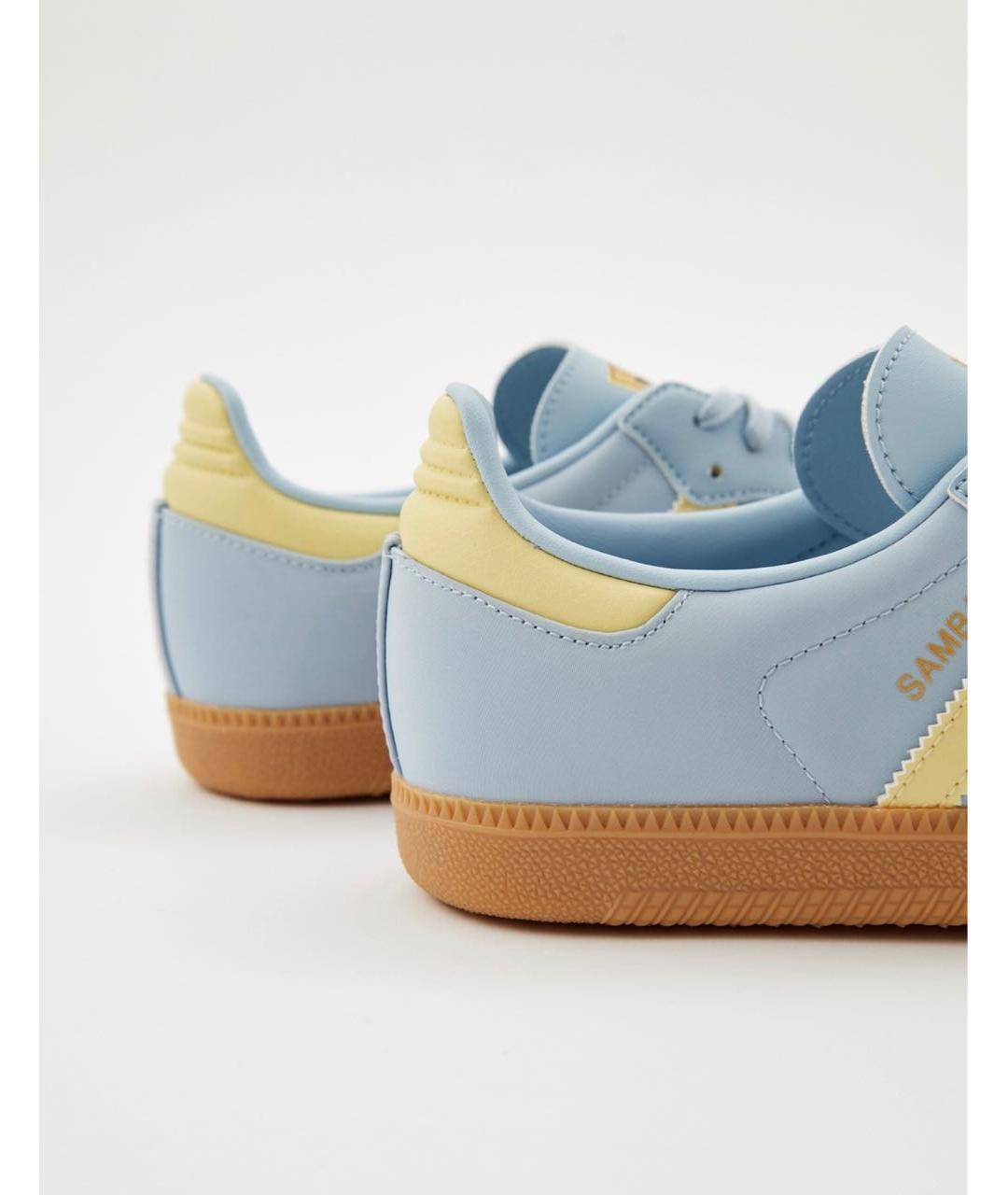 ADIDAS Голубые кожаные кеды, фото 3