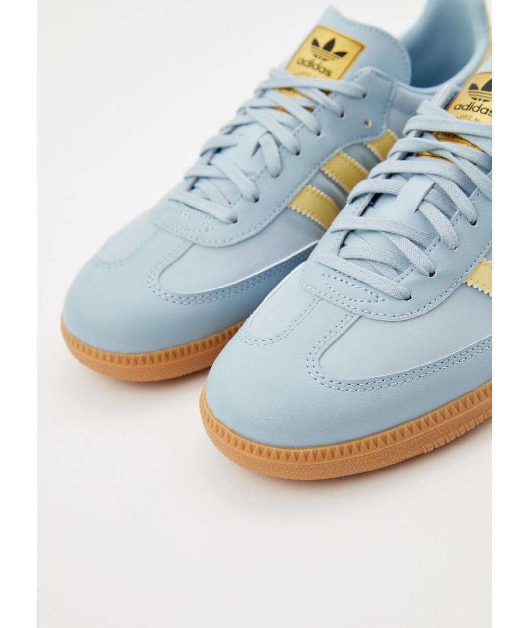 ADIDAS Голубые кожаные кеды, фото 2