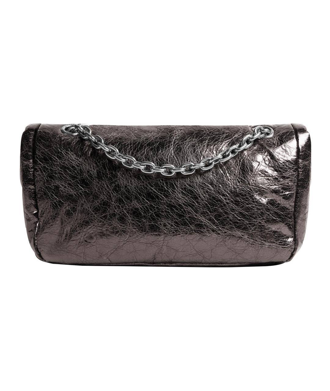 BALENCIAGA Черная кожаная сумка через плечо, фото 4