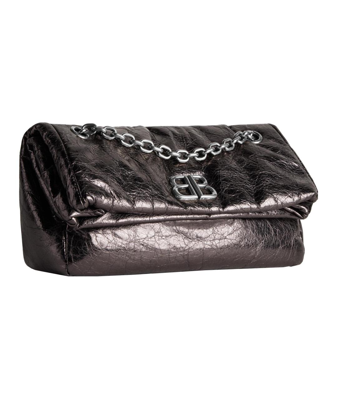 BALENCIAGA Черная кожаная сумка через плечо, фото 2