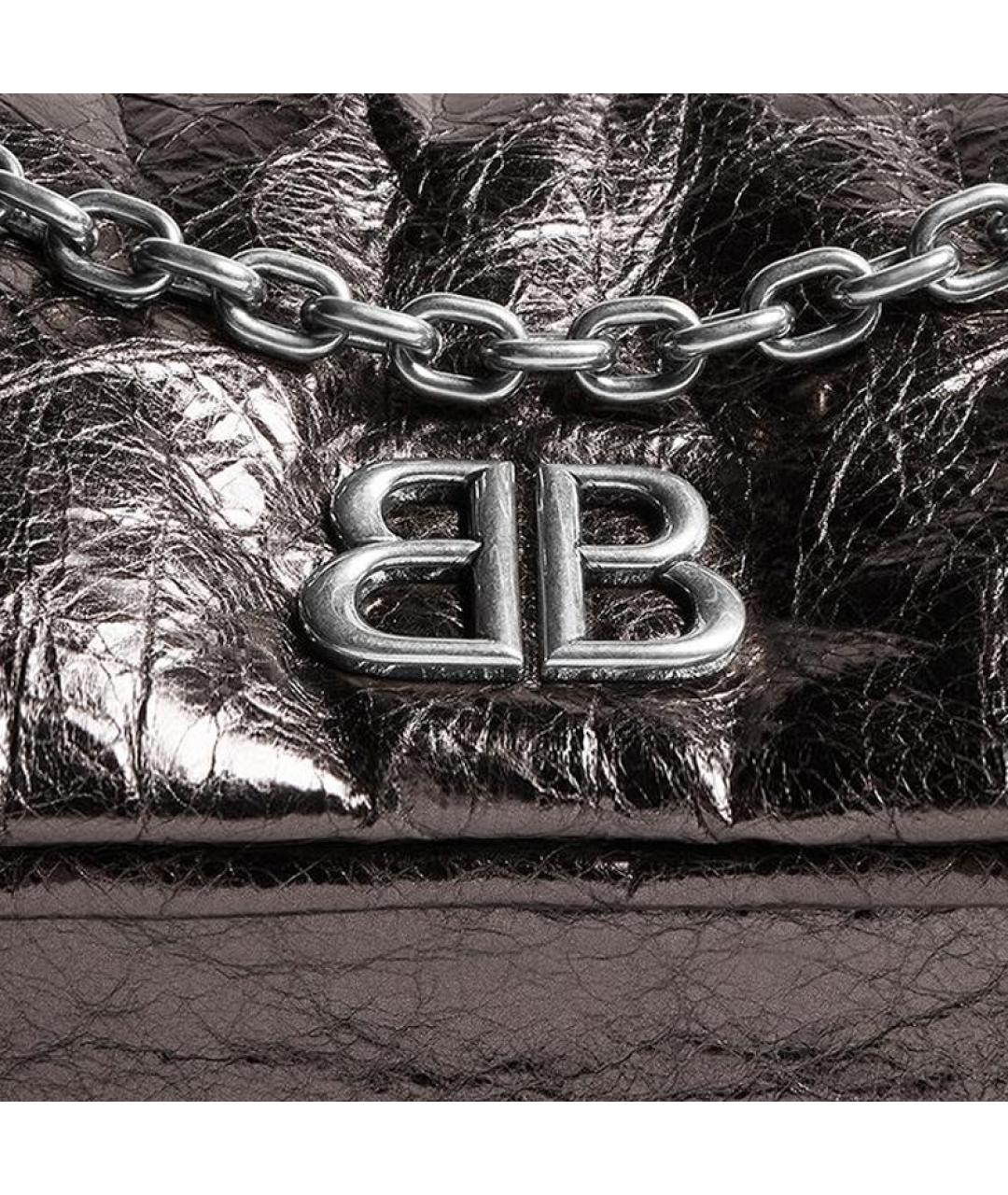 BALENCIAGA Черная кожаная сумка через плечо, фото 6