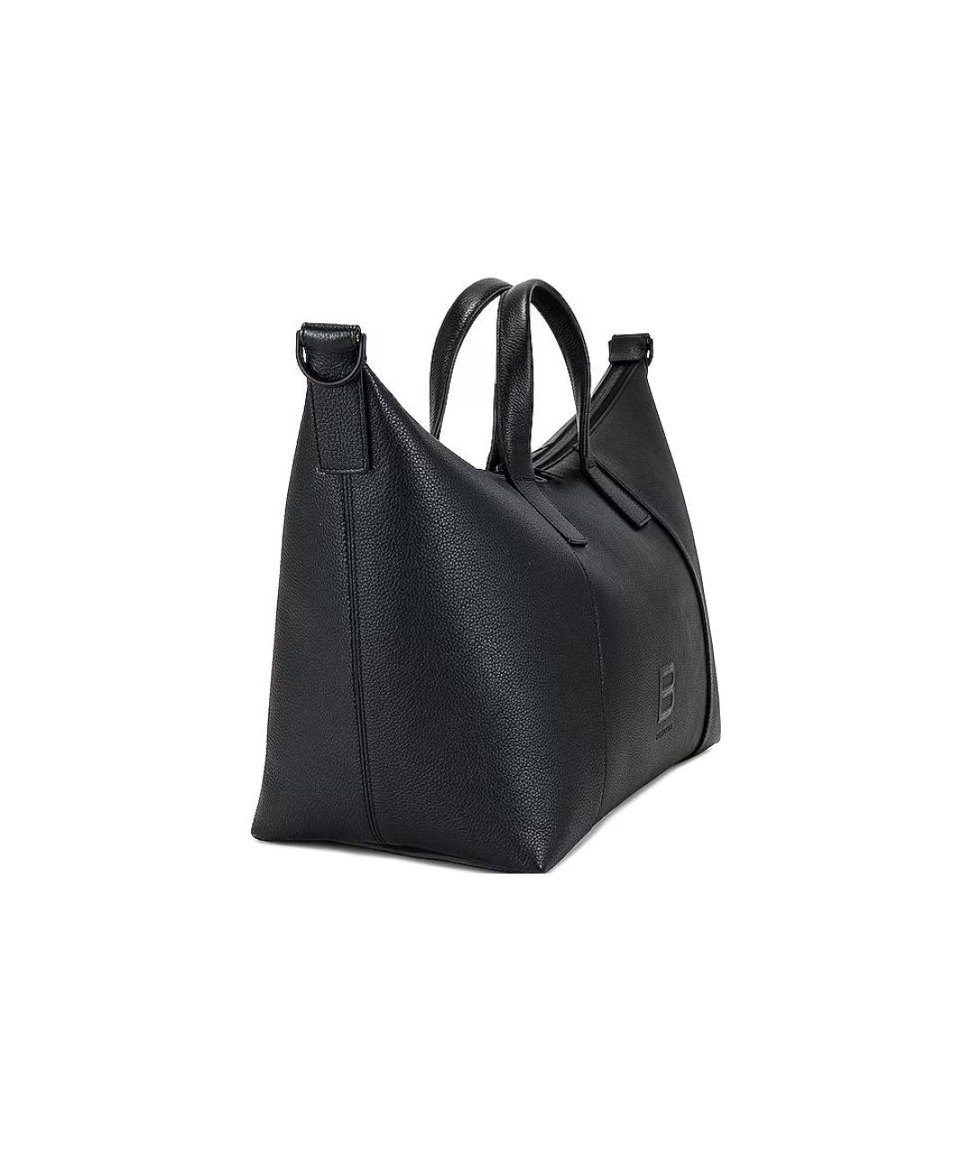 BALENCIAGA Черная кожаная сумка на плечо, фото 3