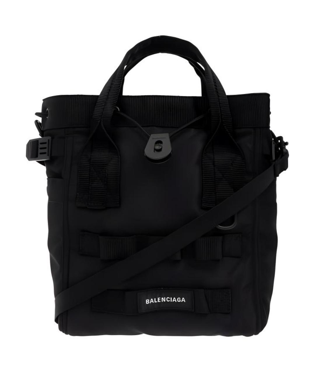 BALENCIAGA Черная тканевая сумка через плечо, фото 1