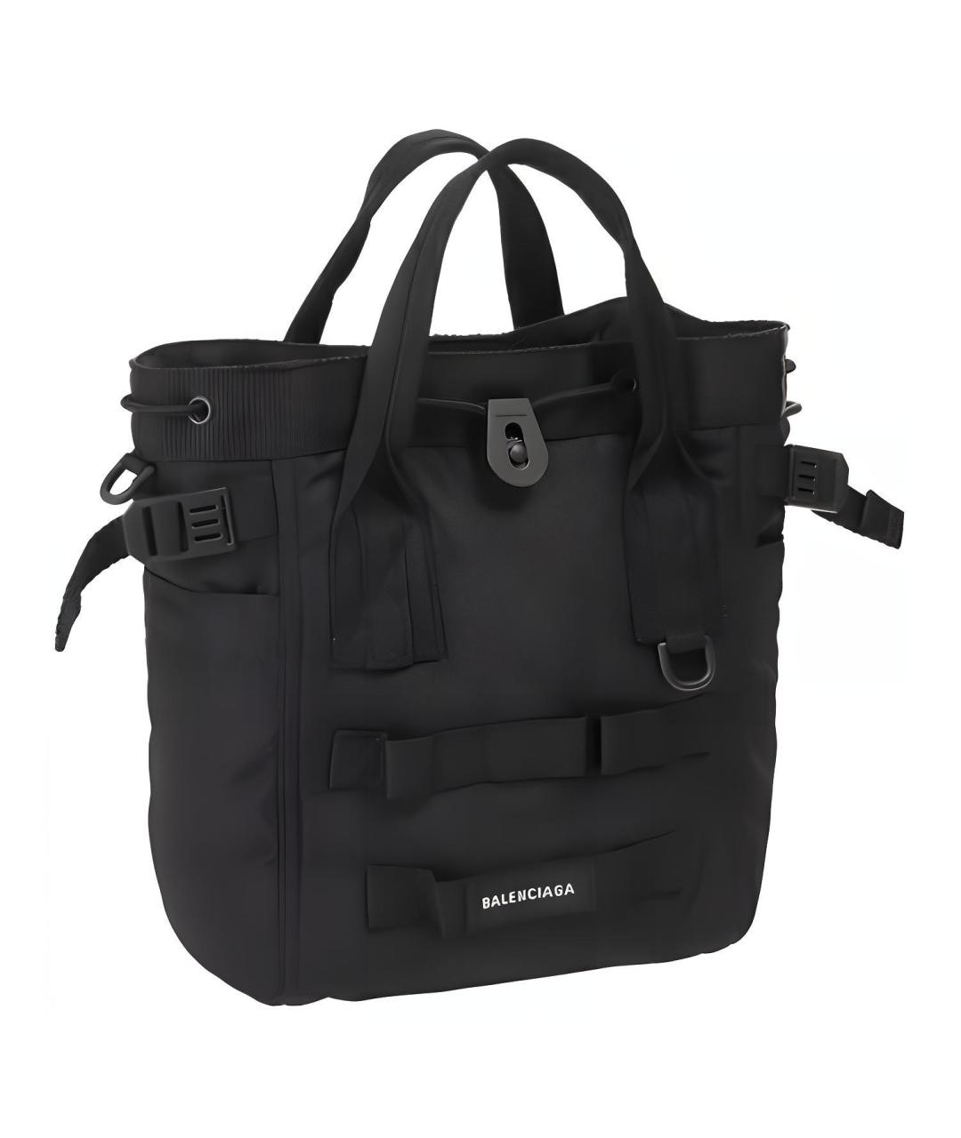 BALENCIAGA Черная тканевая сумка через плечо, фото 2