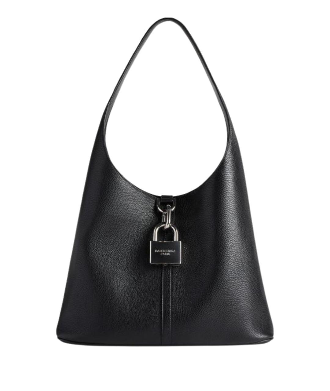 BALENCIAGA Черная кожаная сумка через плечо, фото 1