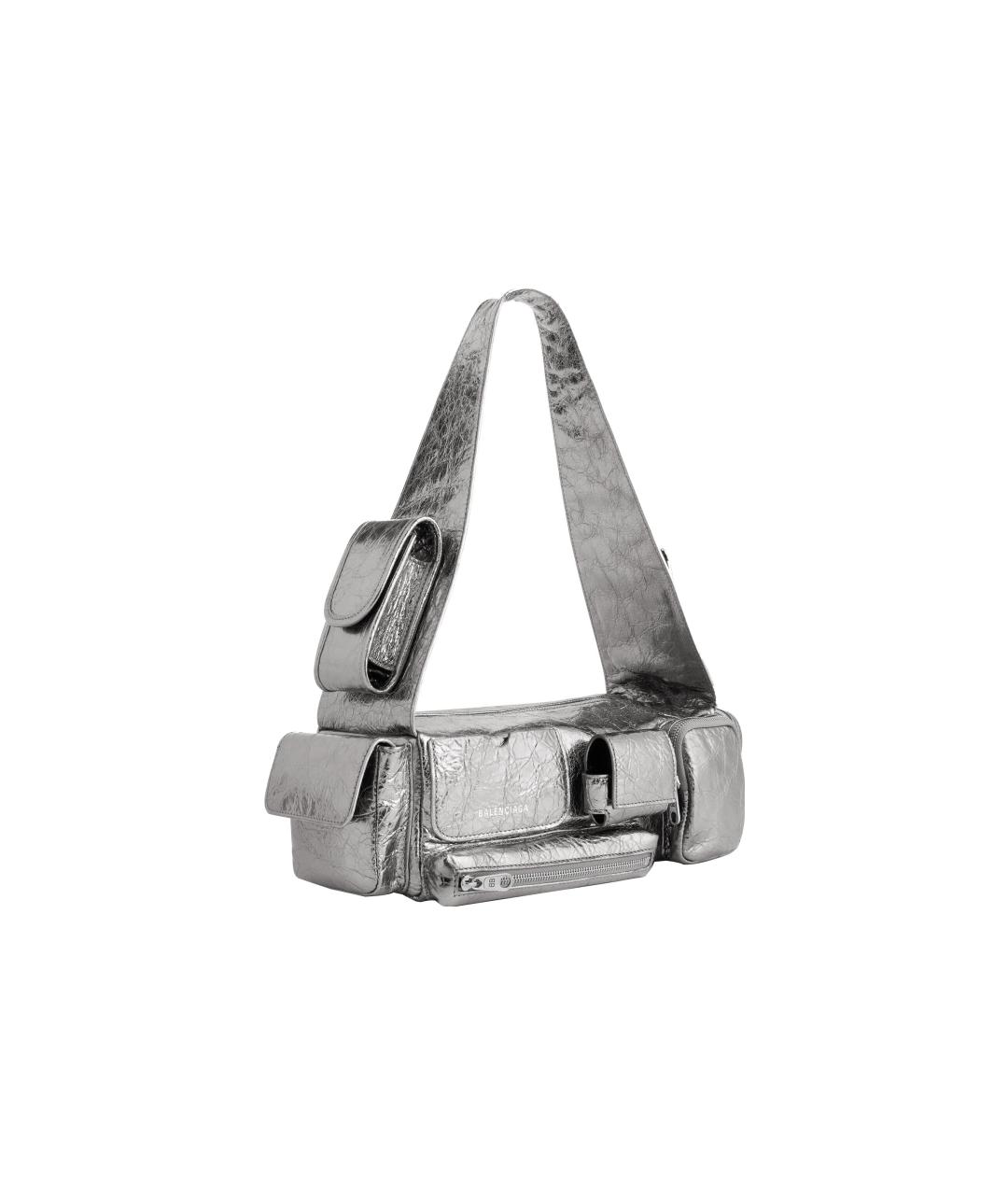 BALENCIAGA Серебряная сумка через плечо, фото 2