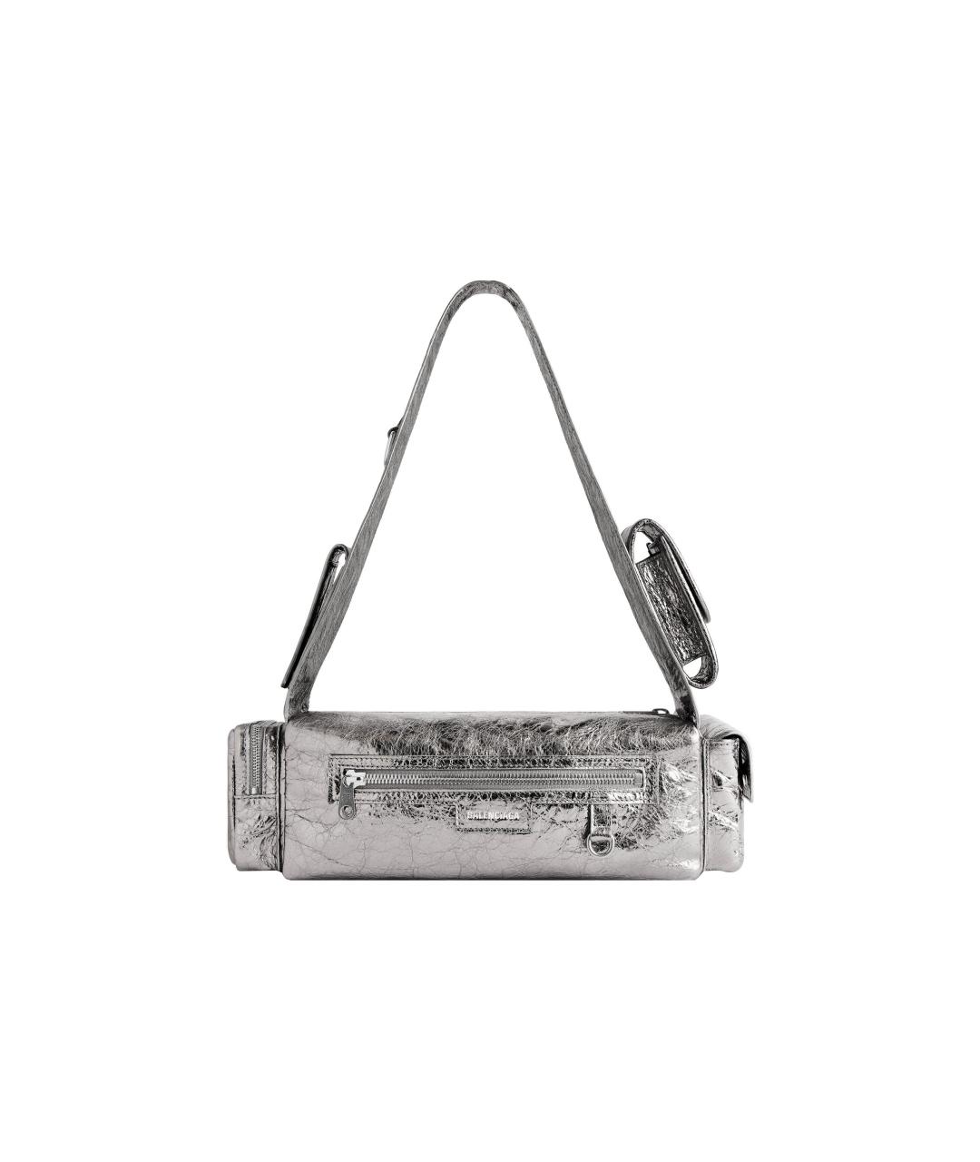 BALENCIAGA Серебряная сумка через плечо, фото 4