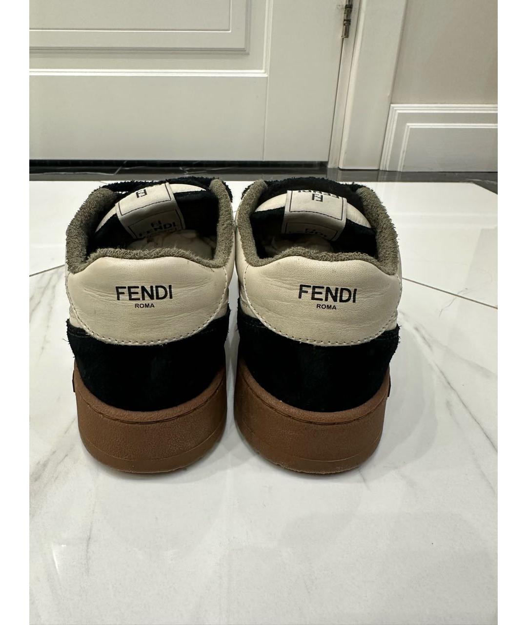 FENDI Мульти кожаные кроссовки, фото 3