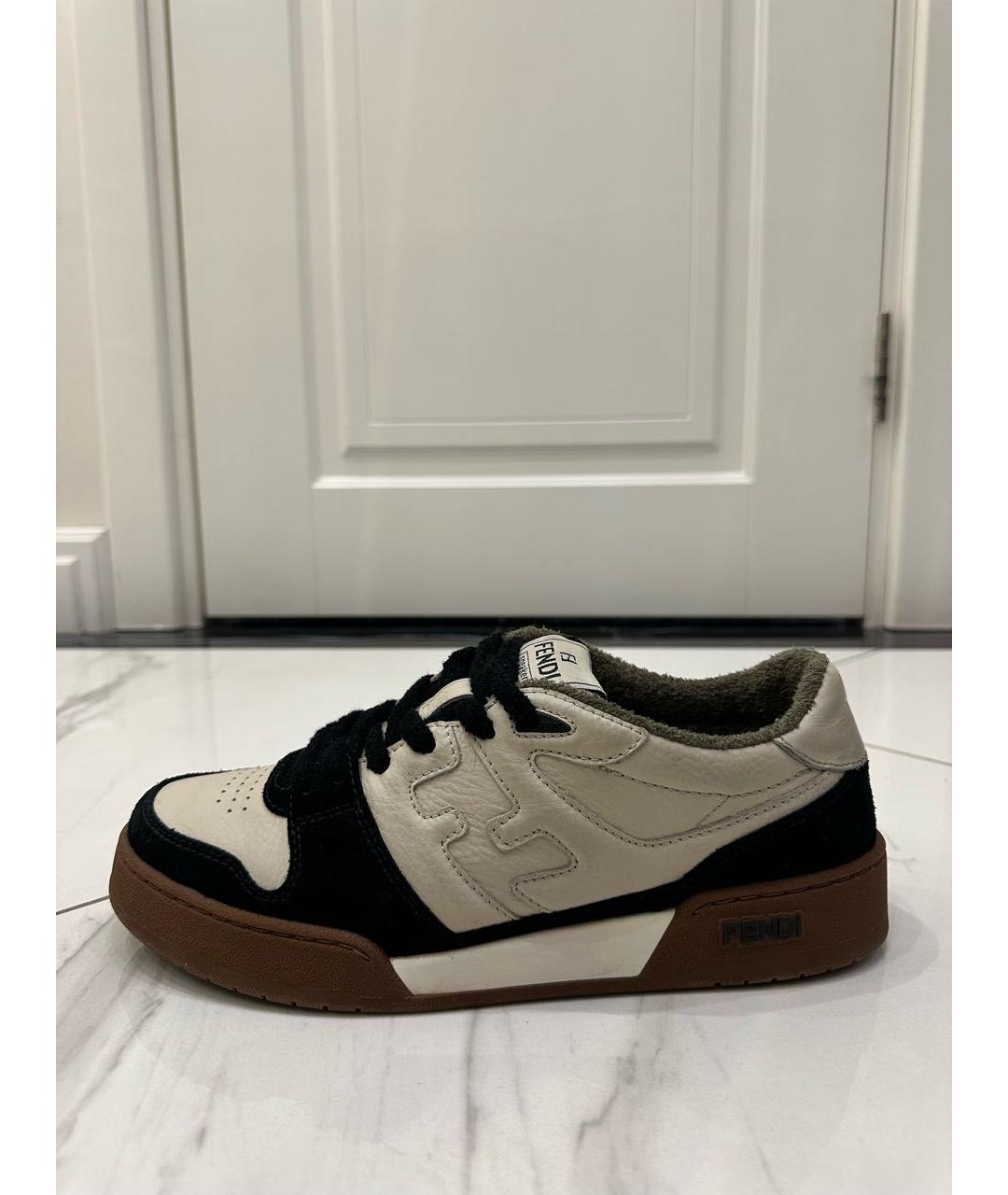 FENDI Мульти кожаные кроссовки, фото 5