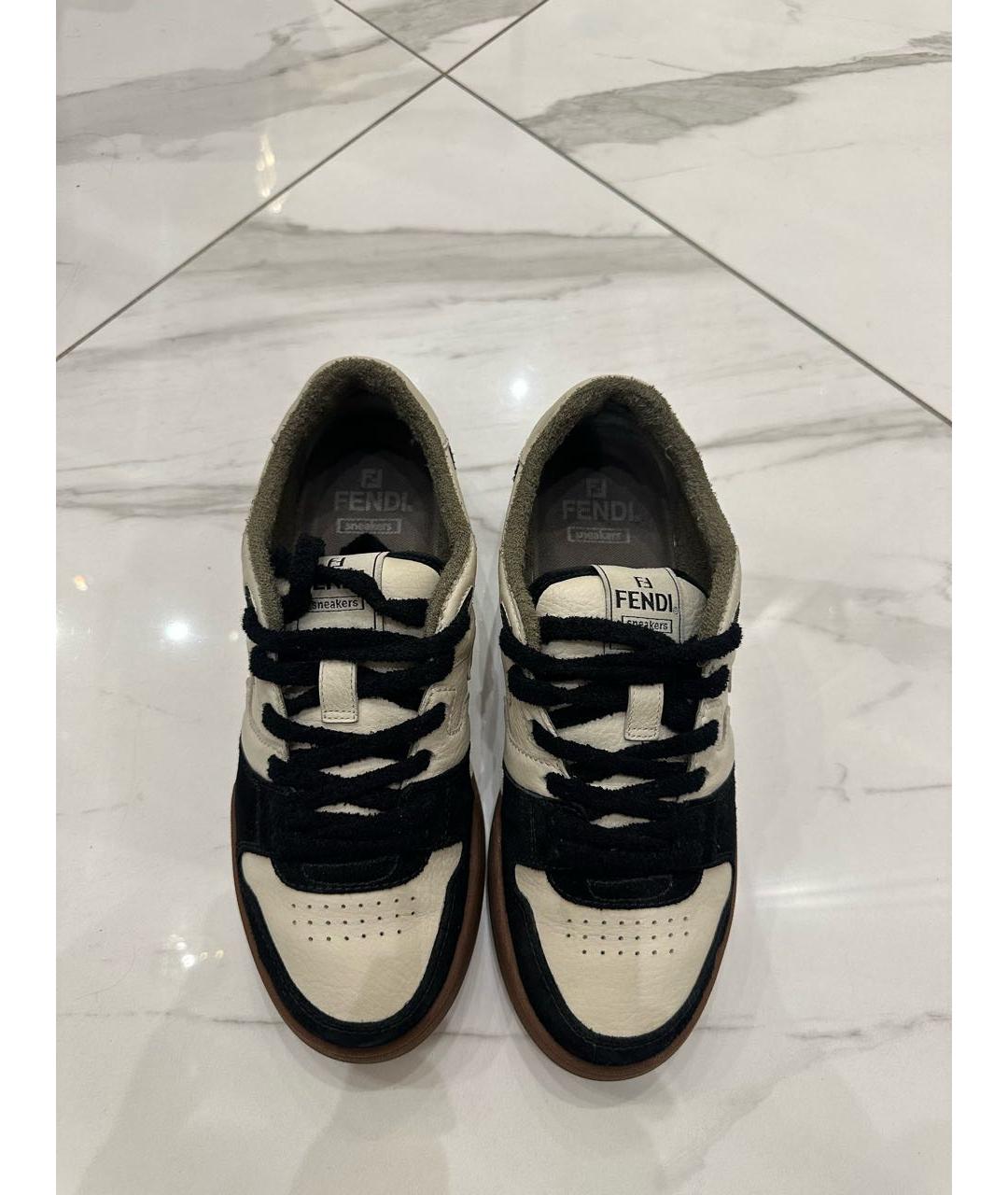 FENDI Мульти кожаные кроссовки, фото 2