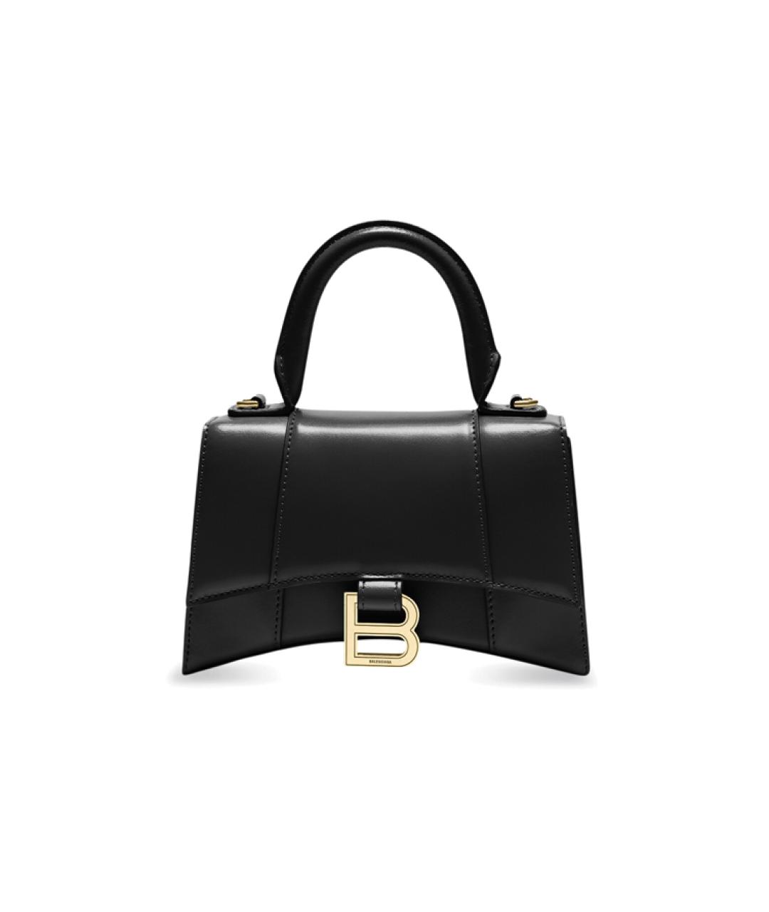 BALENCIAGA Черная кожаная сумка через плечо, фото 1