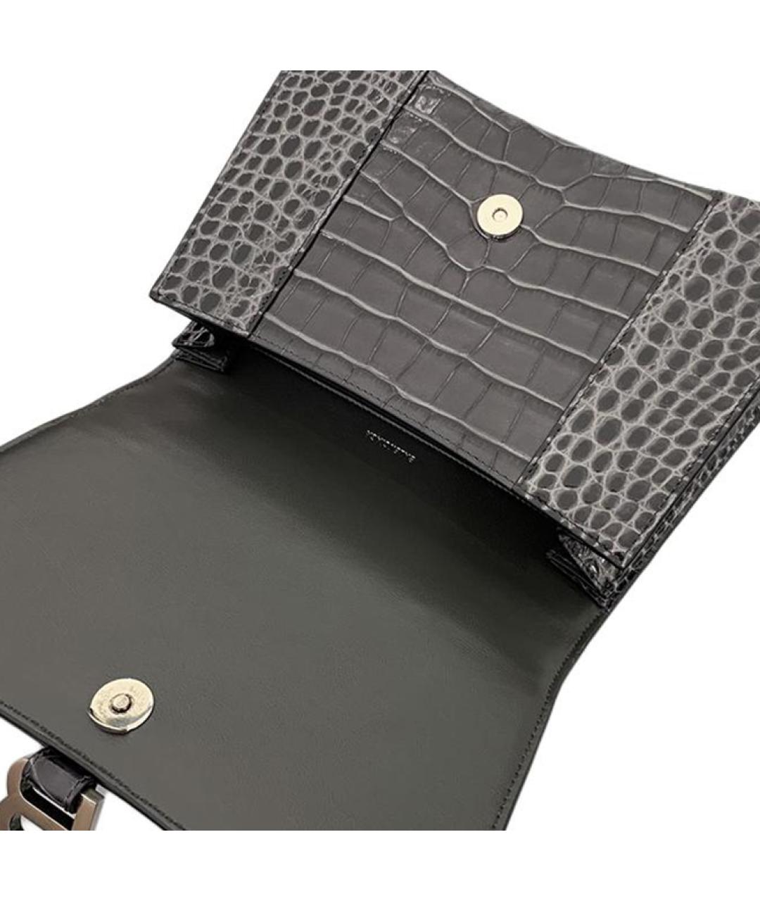 BALENCIAGA Черная кожаная сумка через плечо, фото 3