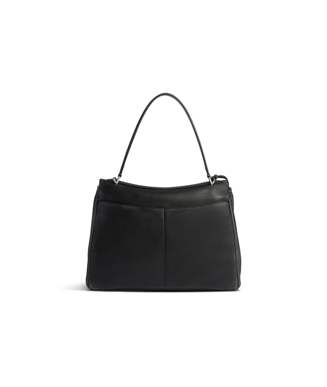 BALENCIAGA Черная кожаная сумка через плечо, фото 4