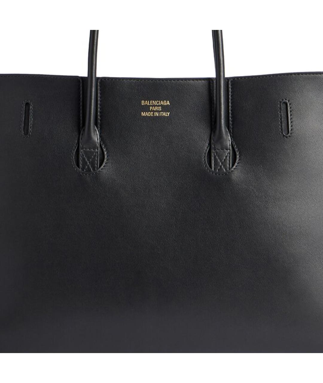 BALENCIAGA Черная кожаная сумка через плечо, фото 6