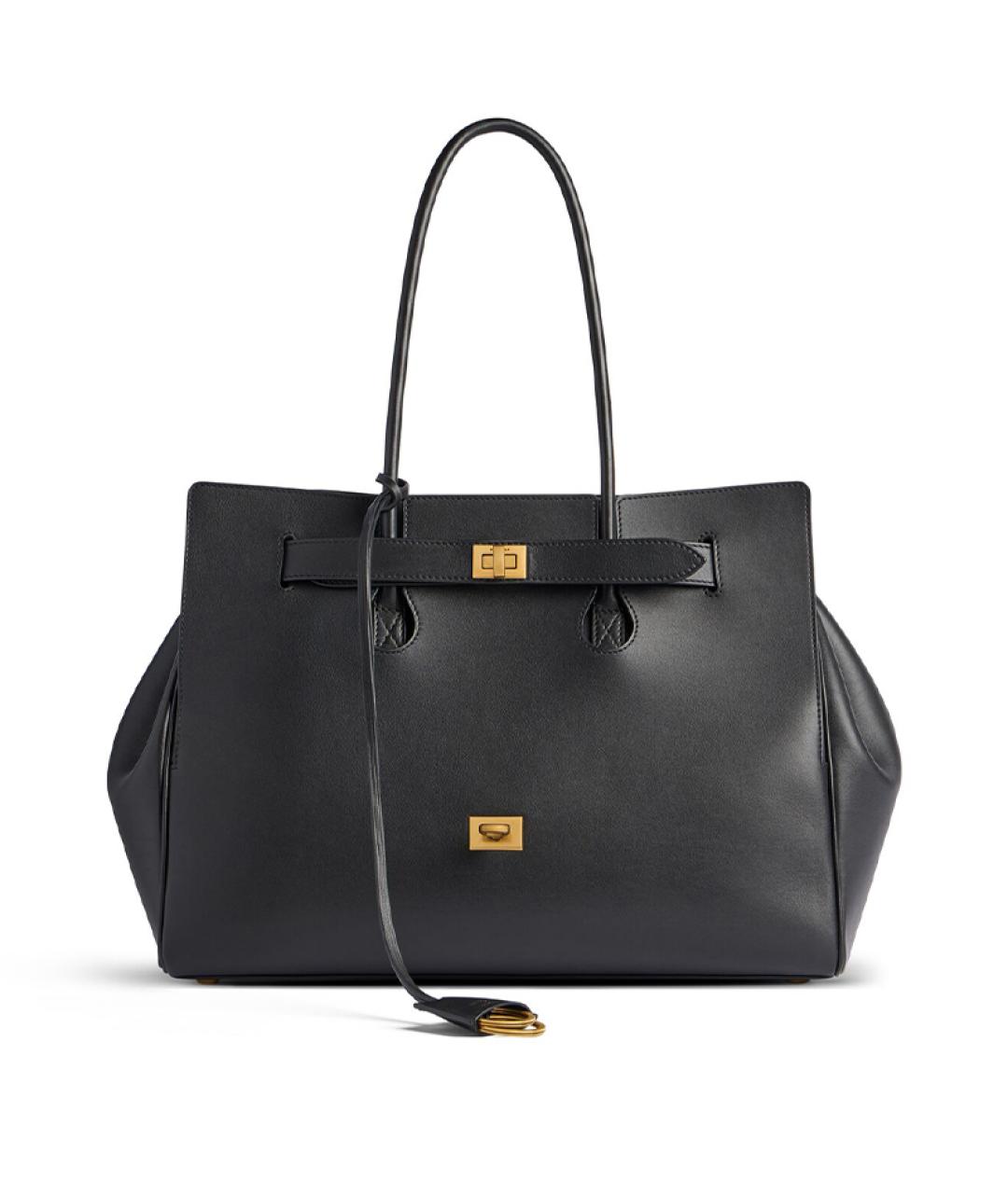 BALENCIAGA Черная кожаная сумка через плечо, фото 4