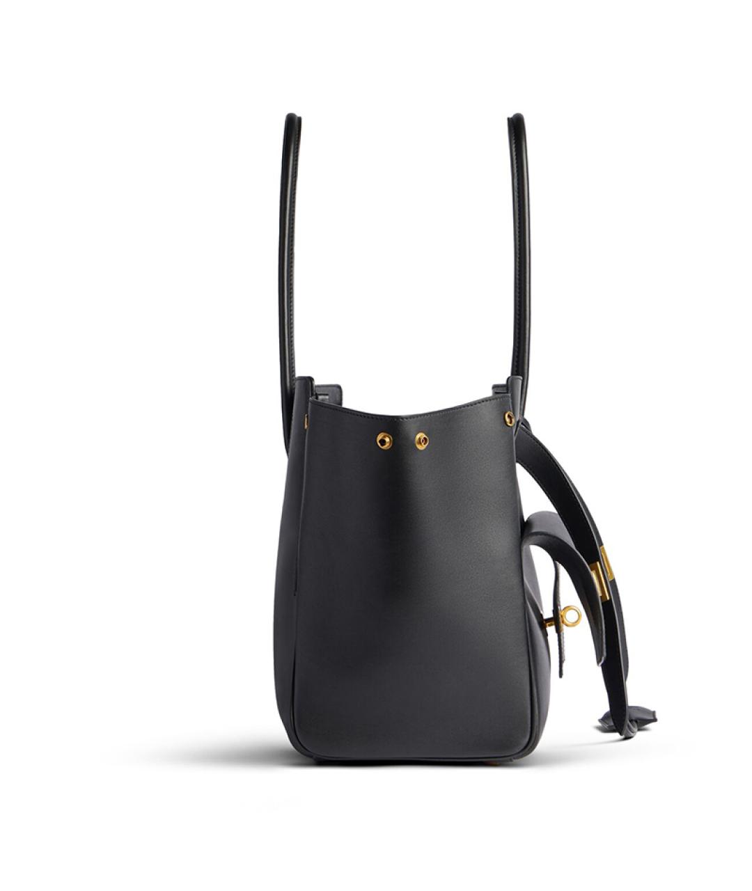 BALENCIAGA Черная кожаная сумка через плечо, фото 3