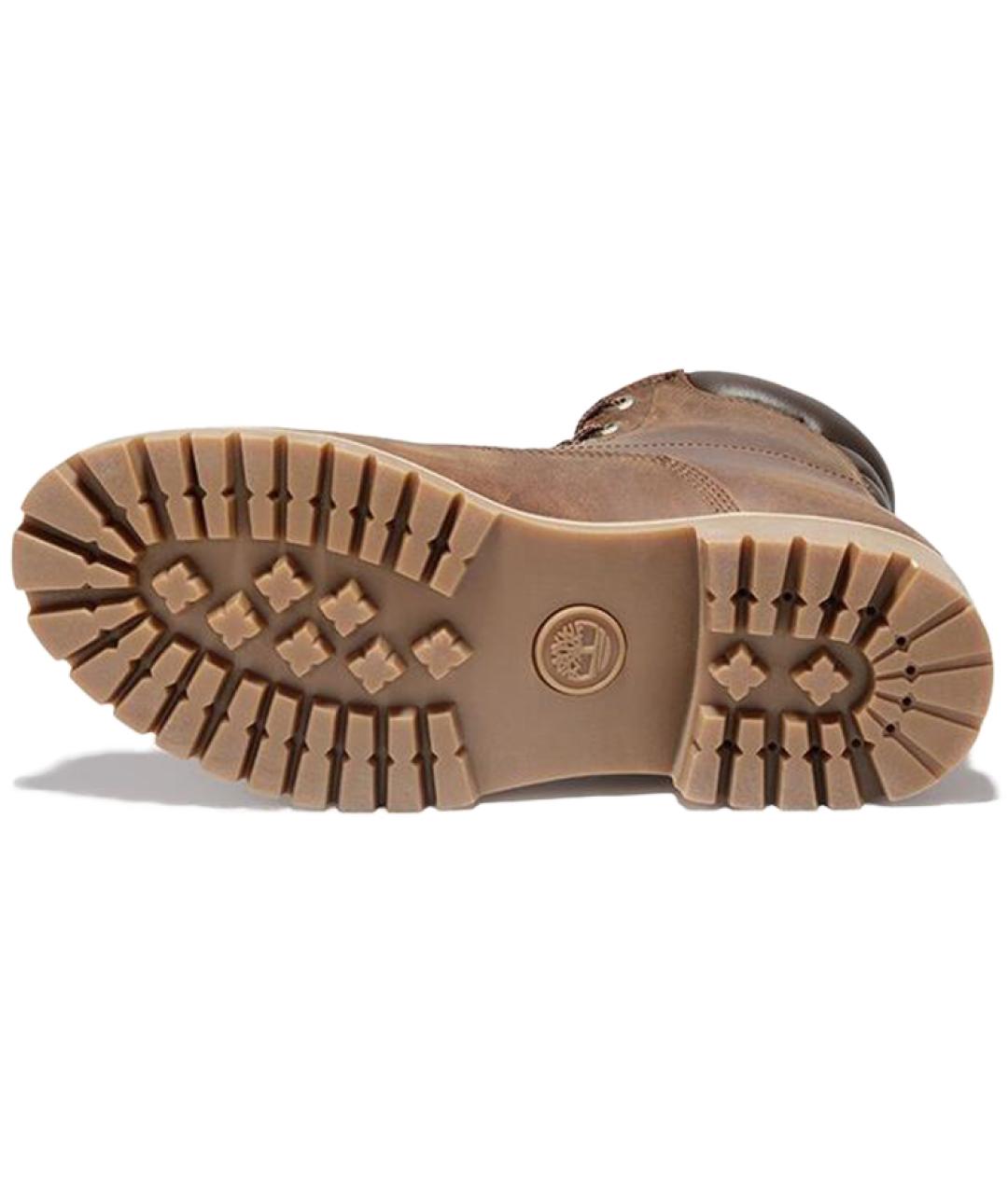 TIMBERLAND Коричневые кожаные высокие ботинки, фото 4