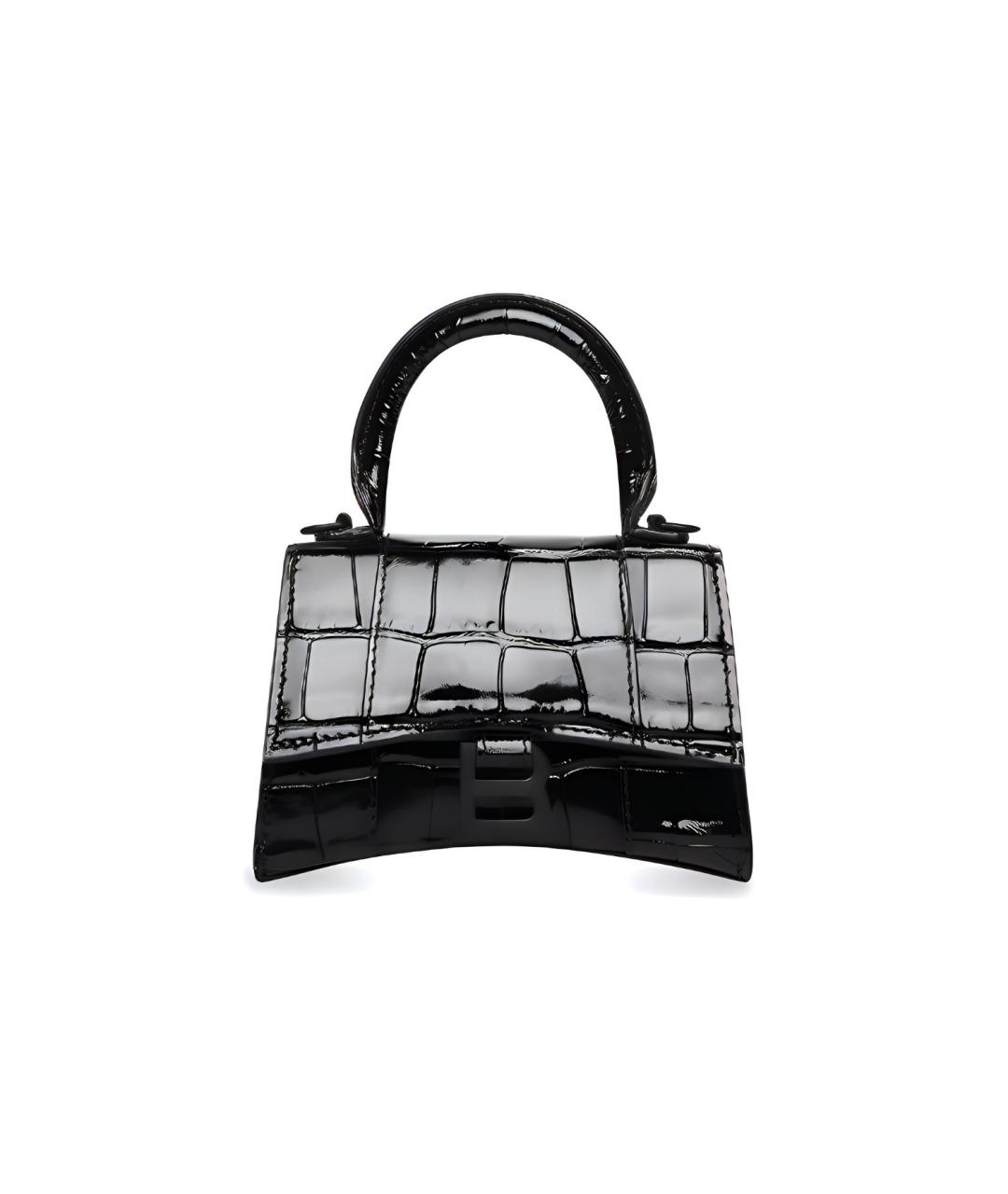 BALENCIAGA Черная кожаная сумка через плечо, фото 9