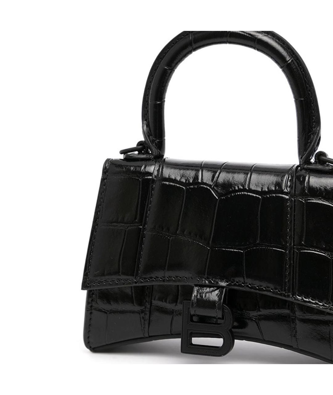 BALENCIAGA Черная кожаная сумка через плечо, фото 7