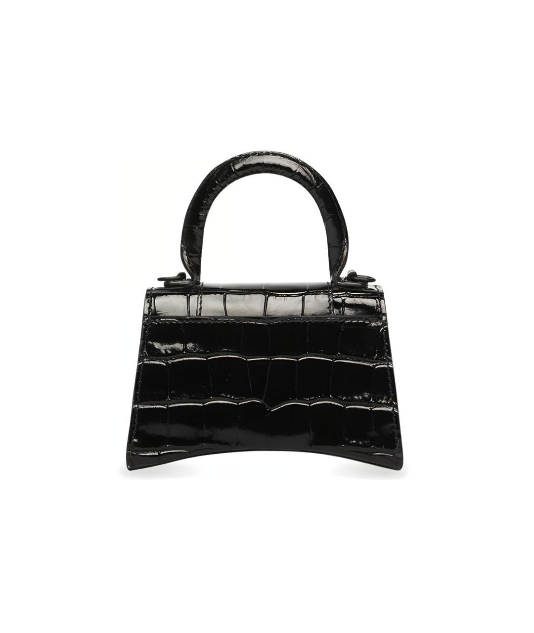 BALENCIAGA Черная кожаная сумка через плечо, фото 5