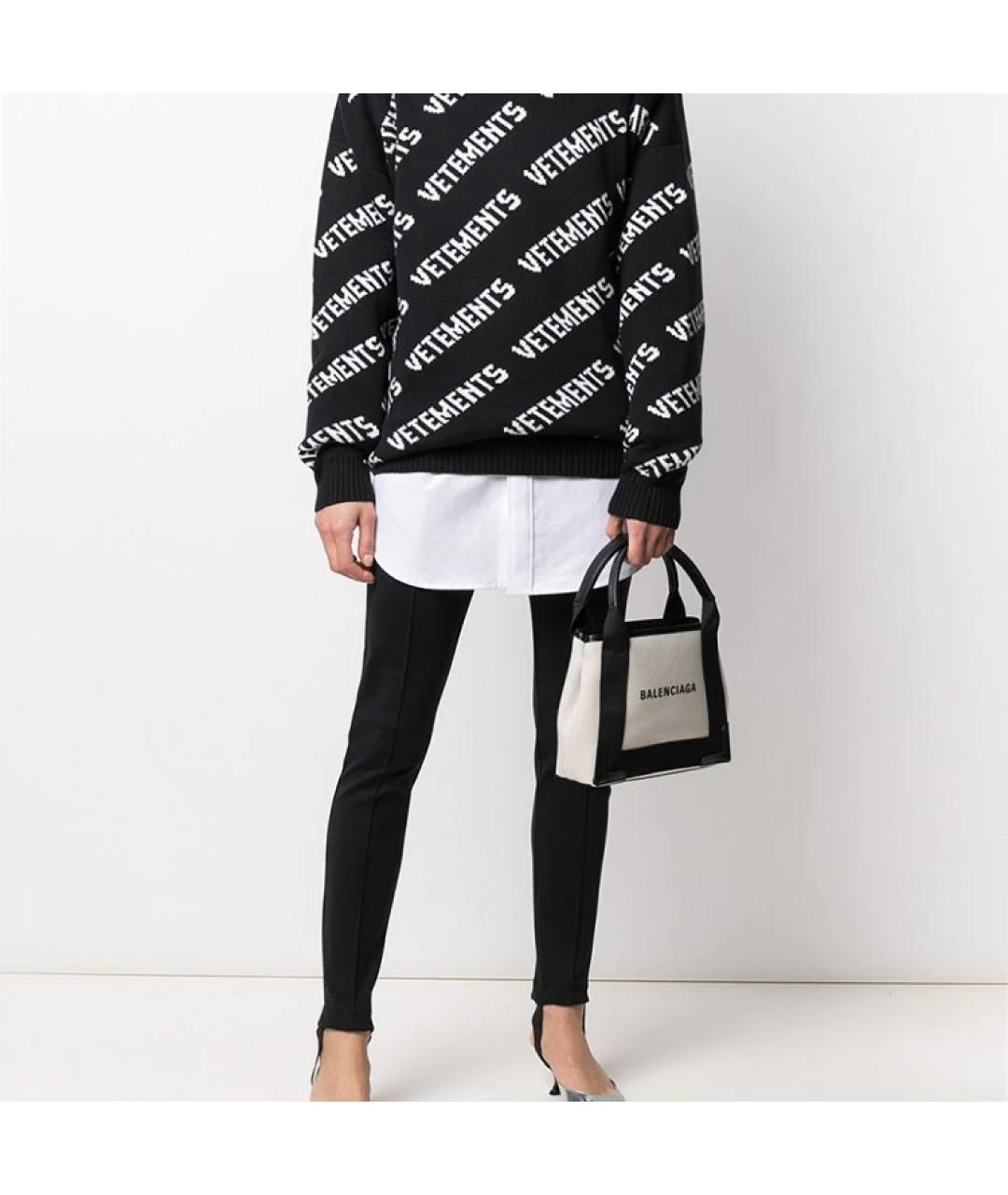 BALENCIAGA Черная тканевая сумка через плечо, фото 5