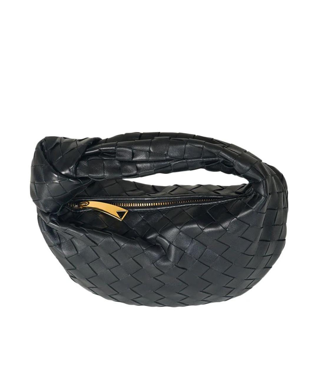 BOTTEGA VENETA Черная кожаная сумка с короткими ручками, фото 2