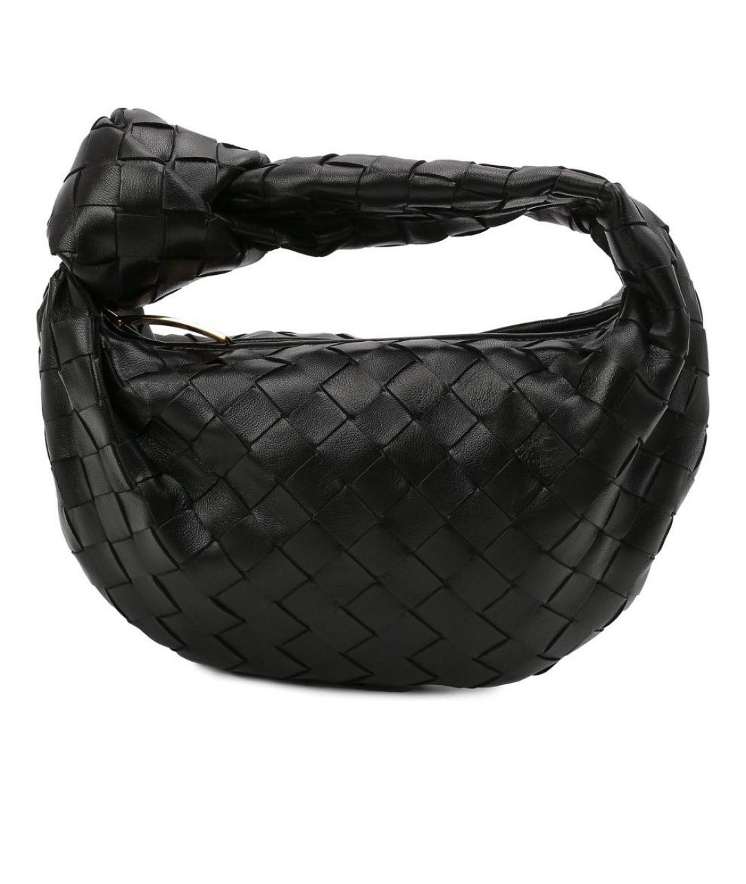 BOTTEGA VENETA Черная кожаная сумка с короткими ручками, фото 3