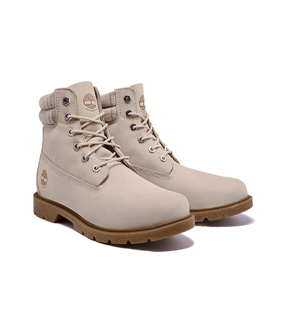 TIMBERLAND Бежевые нубуковые сапоги, фото 4